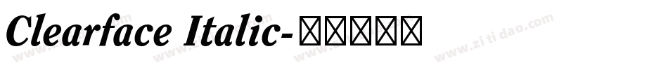 Clearface Italic字体转换